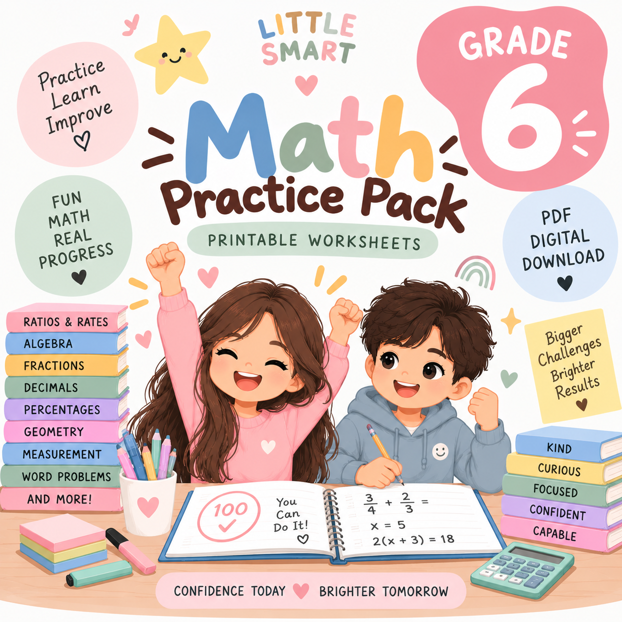 Grade 6 Math Practice Pack