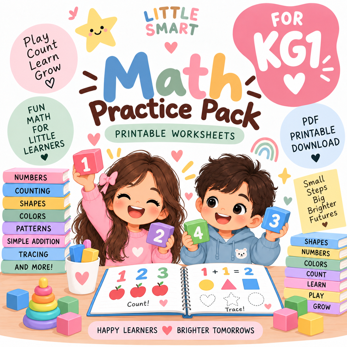 KG 1 Math Practice Pack