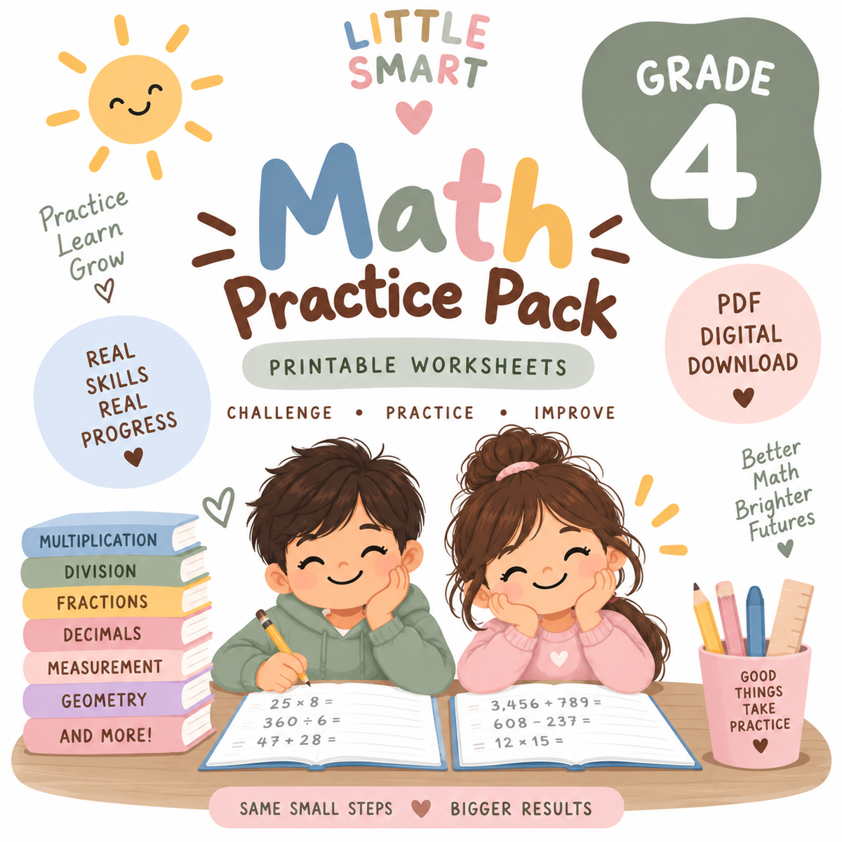 Grade 4 Math Practice Pack