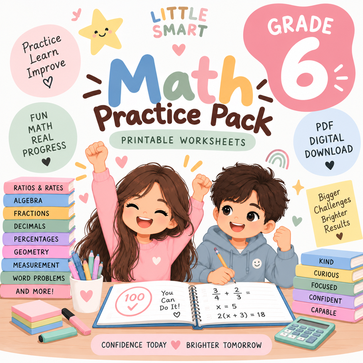 Grade 6 Math Practice Pack