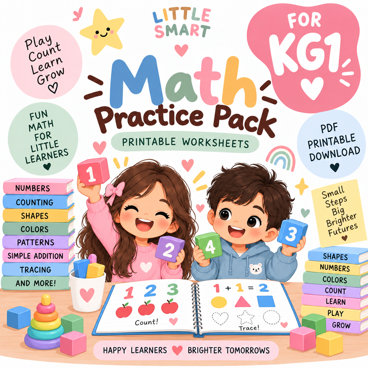 KG 1 Math Practice Pack
